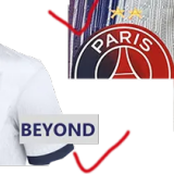 26-27 PSG Away Embroidered Version Fans Soccer Jersey