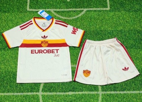 26-27 Roma Away Kids Soccer Jersey