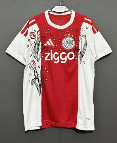 26-27 Aja× Home Embroidered Version Fans Soccer Jersey