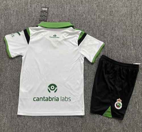 26-27 Racing de Santander Home Kids Soccer Jersey