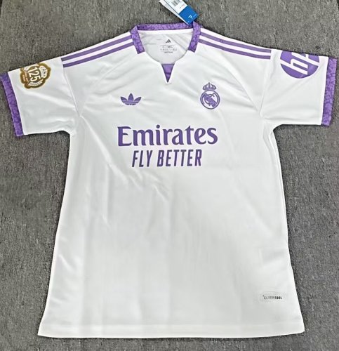 26-27 RMA White 125th Anniversary Edition Fans Soccer Jersey