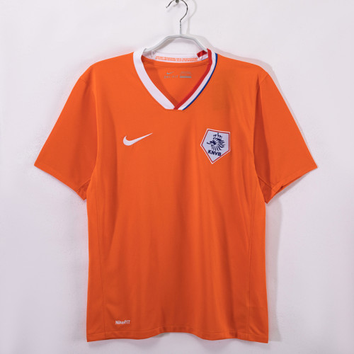 2008 NetherIands Home Retro Soccer Jersey