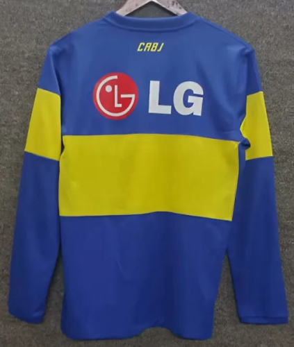 2011-2012  Boca Juniors Home Long Sleeve Retro Soccer Jersey