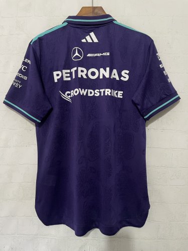 2026 F1 Benz New Pattern Short Sleeve Racing Suit