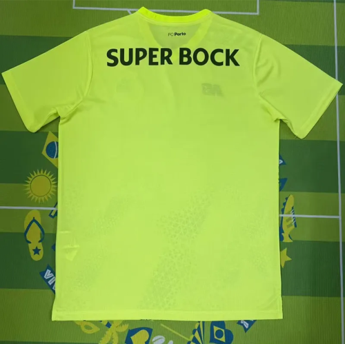 26-27 Porto Fluorescent Yellow Goalkeeper Fans Soccer Jersey