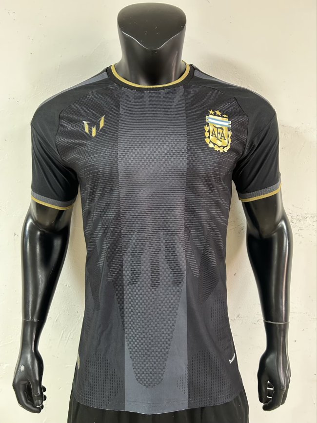 26-27 Argentina Black Messi Farewell Match Player Version Soccer Jersey