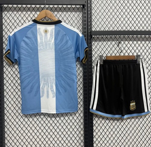 26-27 Argentina Messi Farewell Match Kids Soccer Jersey