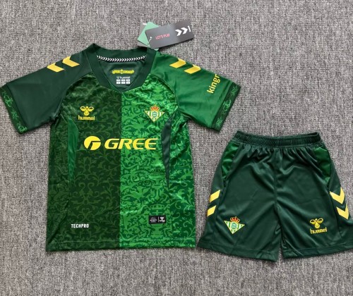 26-27 Real Betis Away UCL Version Kids Soccer Jersey