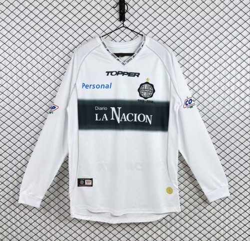 2002 Club Olimpia Home Long Sleeve Retro Soccer Jersey
