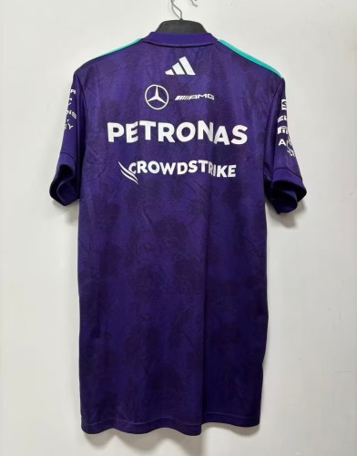 2026 F1 Benz New Pattern Short Sleeve Racing Suit
