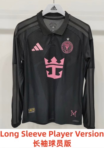 26-27 Inter Miami Away Long Sleeve Player Version Soccer Jersey*长袖球员