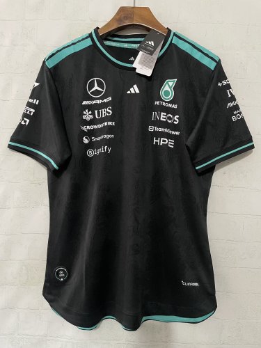 2026 F1 Benz New Pattern Short Sleeve Racing Suit