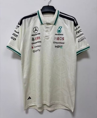 2026 F1 Benz New Pattern Short Sleeve Racing Suit