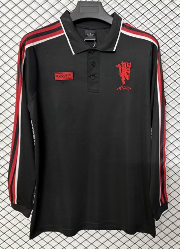 26-27 Man Utd Black Special Edition Long Sleeve Fans Soccer Jersey*长袖