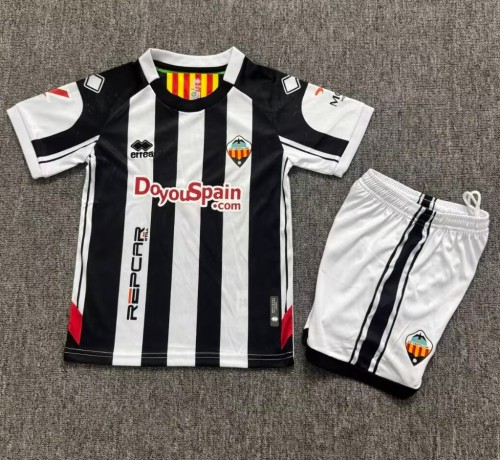 26-27 CD Castellon Home Kids Soccer Jersey