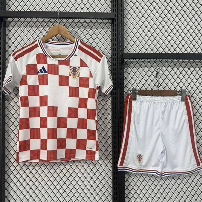 26-27 Croatia Home Kids Soccer Jersey