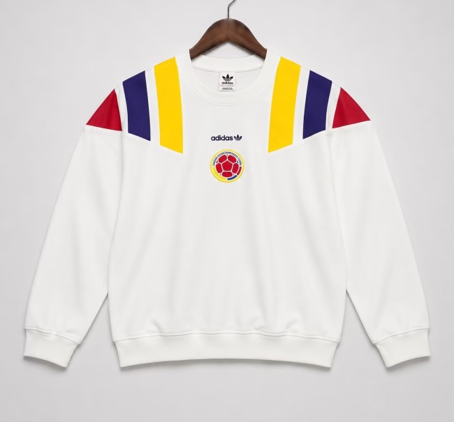 2026 Colombia White Hoodie (无帽卫衣)