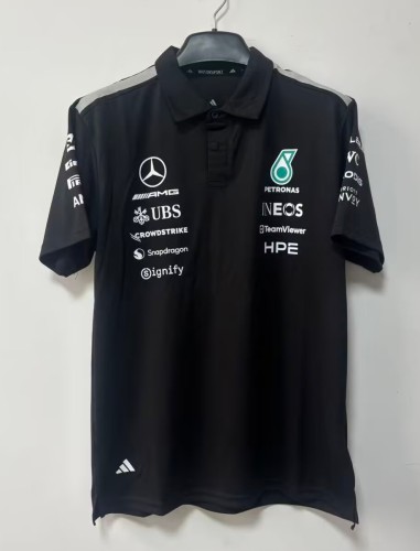 2026 F1 Benz New Pattern Short Sleeve Racing Suit
