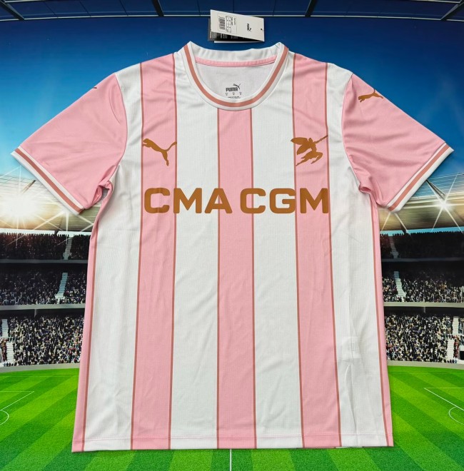 26-27 Marseille Pink Special Edition Fans Soccer Jersey