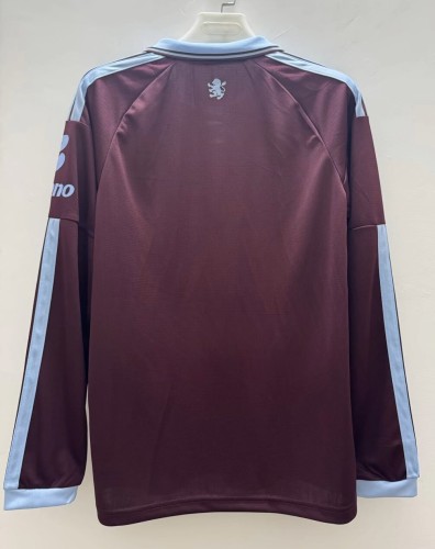 26-27 Aston Villa Home Long Sleeve Fans Soccer Jersey (长袖)*带广告