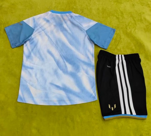 26-27 Argentina White Blue Special Edition Kids Player Version Soccer Jersey (球员童装)