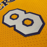 2000 LAKERS BRYANT #8 Yellow Retro Top Quality Hot Pressing NBA Jersey