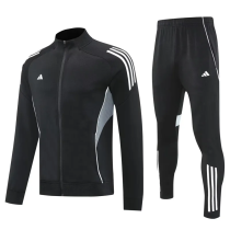 2025 AD Black Jacket Tracksuit