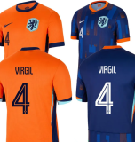 2024  NetherIands European Cup Home Long sleeves Fans Version Soccer Jersey