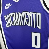 24-25 KINGS MONK #0 Purple Retro Top Quality Hot Pressing NBA Jersey(V领）