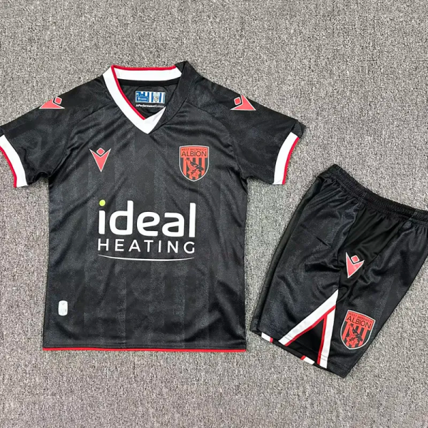25-26 West Bromwich Third Kids Soccer Jersey 1:1 Thai Quality