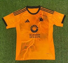 25-26 Roma Away Fans Soccer Jersey 1:1 Thai Quality*带广告