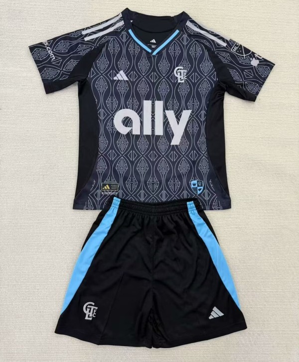 25-26 CHarlotte FC Away Kids Soccer Jersey