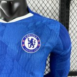 25-26 CHE Home Long Sleeve Player Version Soccer Jersey