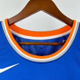 22-23 KNICKS CLARKSON #00 Blue Top Quality Hot Pressing NBA Jersey