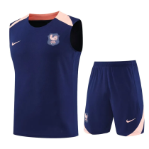 25-26 France High Quality Tank Top And Shorts Suit
