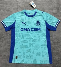 25-26 Marseille Blue GoalKeeper Fans Soccer Jersey