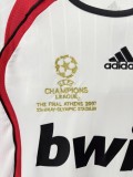2006-2007 ACM Away White long sleeves Retro Soccer Jersey(带决赛字)