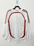 2006-2007 ACM Away White long sleeves Retro Soccer Jersey(带决赛字)