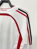 2006-2007 ACM Away White long sleeves Retro Soccer Jersey(带决赛字)