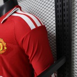 26-27 Man Utd Home Long sleeves Player Version Soccer Jersey