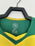 2004 Brazil Home short sleeve Retro Soccer Jersey 
