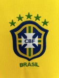 2004 Brazil Home short sleeve Retro Soccer Jersey 