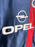 2001-2002 PSG Home Long Sleeve Retro Soccer Jersey