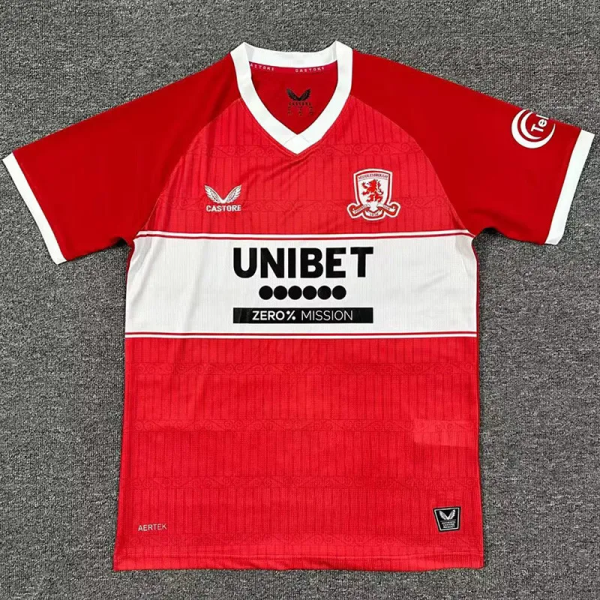 25-26 Middlesbrough Home Fans Soccer Jersey 1:1 Thai Quality