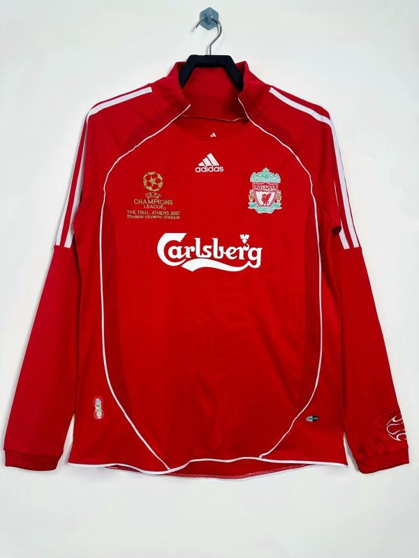 2006-2008 LIV Home Long sleeves Retro Soccer Jersey 长袖-欧冠版