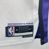 23-24 Kings FOX #5 White Top Quality Hot Pressing NBA Jersey