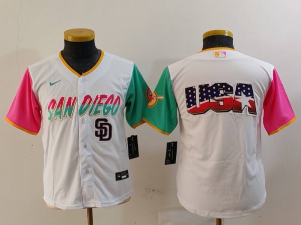 2024 NFL San Diego Padres New Pattern Kids Jersey