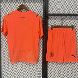 25-26 Man City Orange Goalkeeper Kids Soccer Jersey