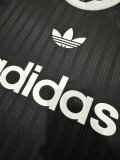2025 AD Casual Black Fans Training shirts *三叶草