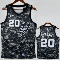 SA Spurs GINOBILI #20 Camouflage color Top Quality Hot Pressing NBA Jersey